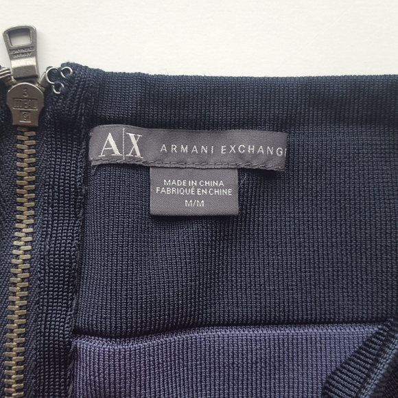 Blue striped Armani exchange medium bandage skirt - Picture 6 of 6